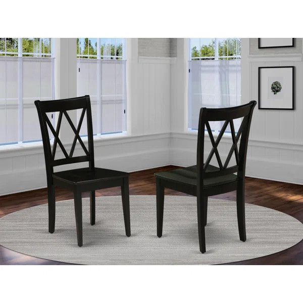 Farris Solid Wood Double X-Back Side Chair (Set of 2) | Wayfair North America