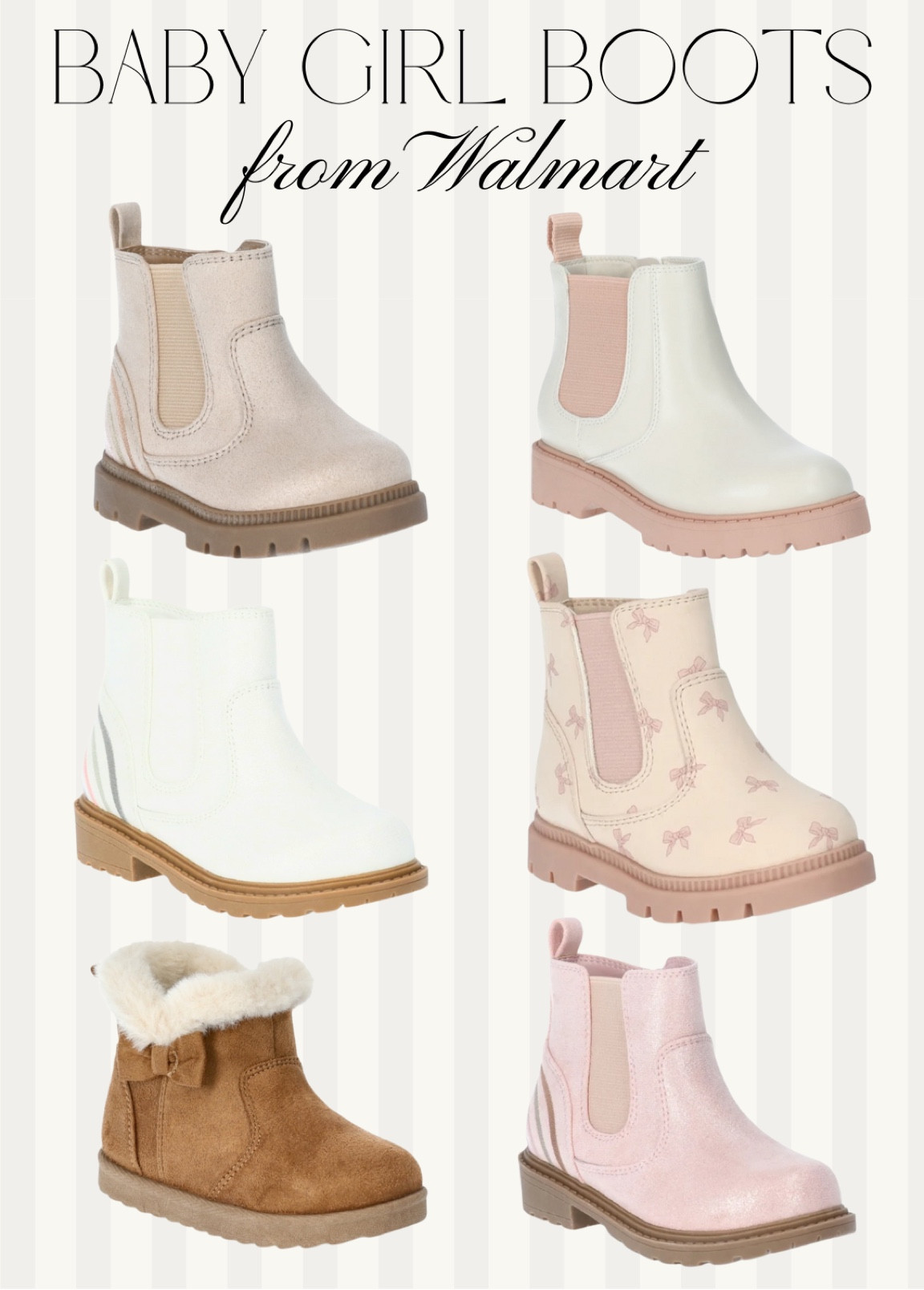 The cutest baby / toddler girl boots from Walmart! All under $20! 🩷🎀🤍

#LTKBaby #LTKKids