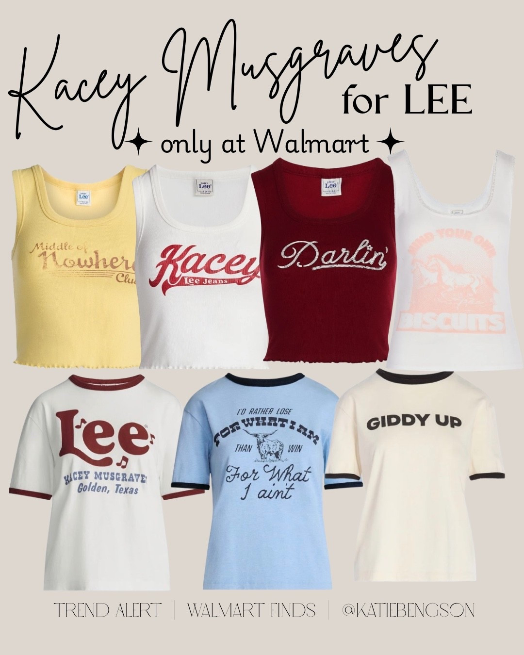 Kacey Musgraves for Lee collection only at Walmart - western wear, Nashville outfits, rodeo outfits, country concert outfits, summer outfits, graphic t-shirt

#LTKootd #LTKSeasonal #LTKSaleAlert