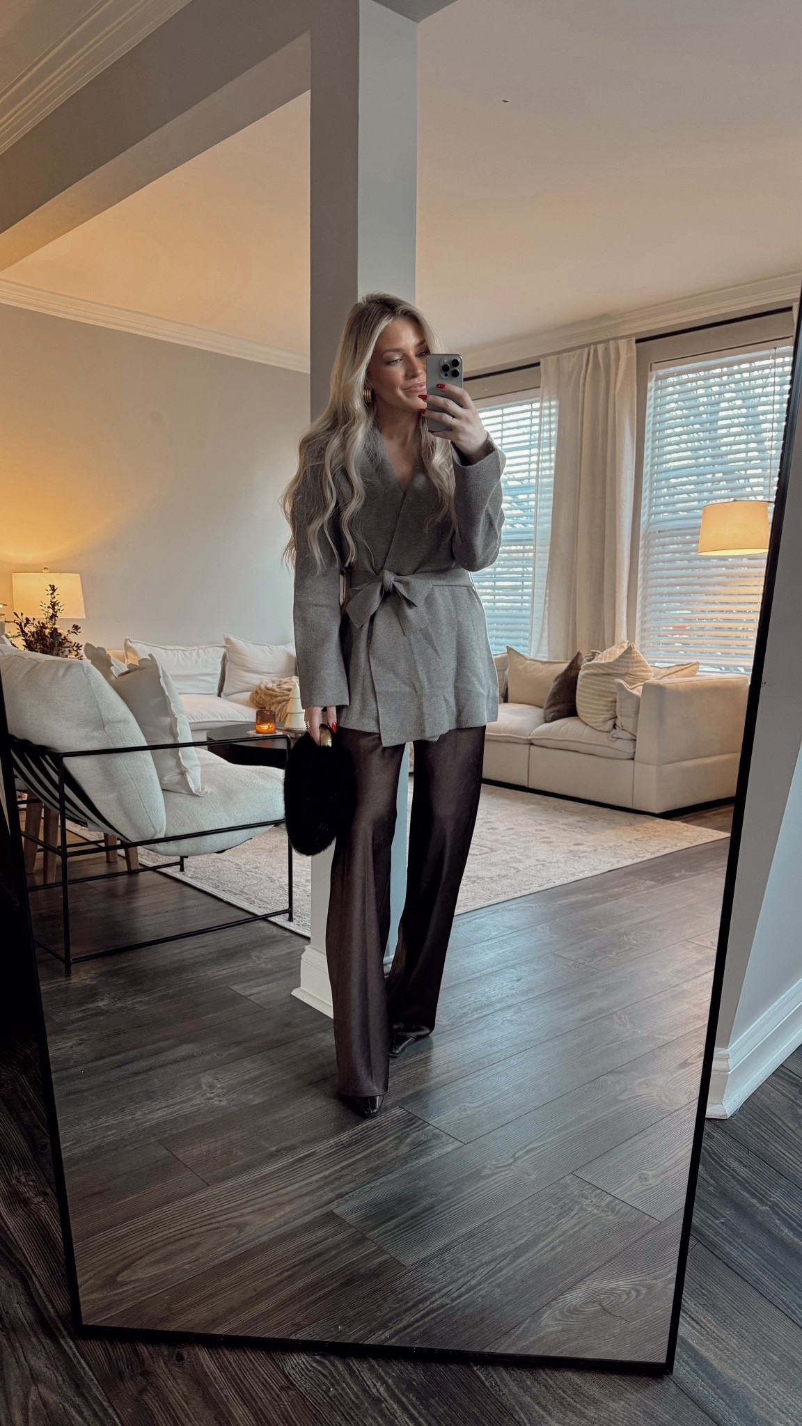 This would make a gorgeous outfit for Christmas Day! Wearing a medium in the satin pants but should have gone down one size.

#LTKSaleAlert #LTKSeasonal #LTKHoliday