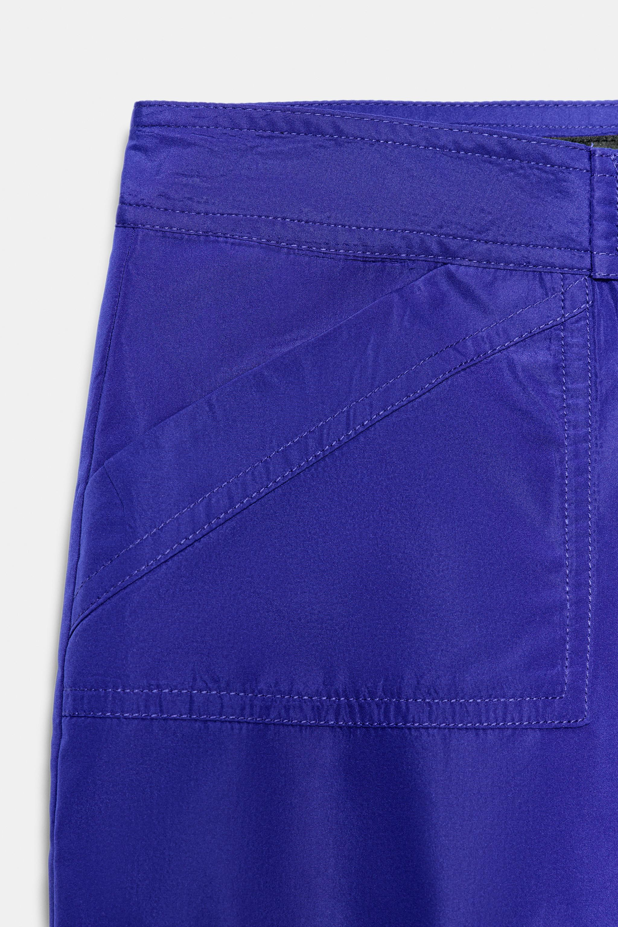 NYLON CROPPED DRAWSTRING PANTS | Zara US