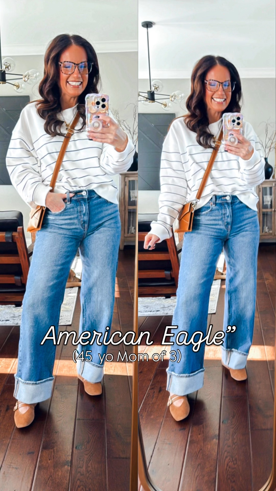 Loving this every day look from American Eagle! This light weight top is SO soft and goes perfectly with these trendy jeans that give great shape and look so flattering!! 👖 I also can not get enough of these Mary Jane’s-they go with everything, are super comfortable and are a spring must have!!

5’3/129lbs/34D-med bra // sized up to med in top for oversized fit // sized down to 2R in jeans // shoes TTS

#LTKFindsUnder50 #LTKSaleAlert #LTKShoeCrush

#LTKShoeCrush #LTKFindsUnder100 #LTKFindsUnder50