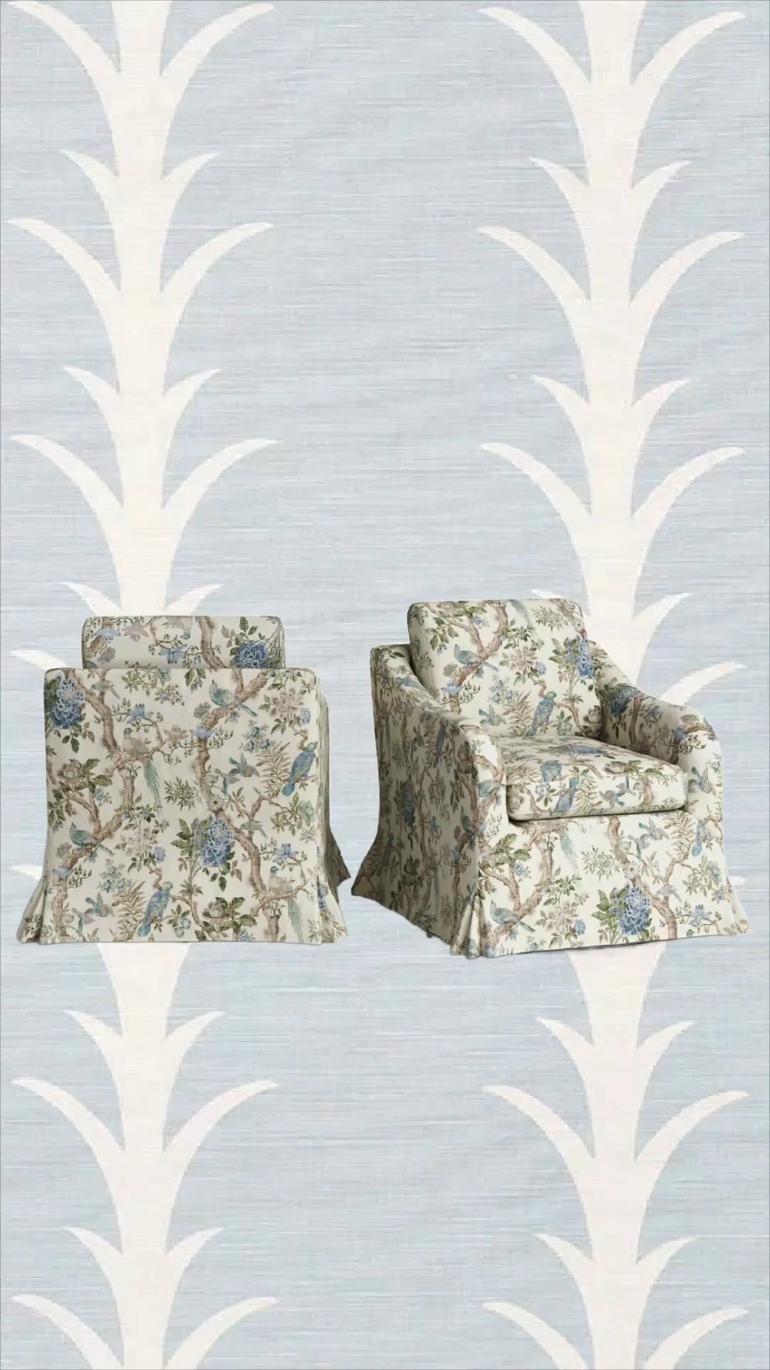 These chinoiserie chairs popped up as an ad for me and I’m blown away by the price!!! It looks like a much more expensive fabric for way way less! 

Living room chairs, grandmillennial, chinoiserie, traditional style 