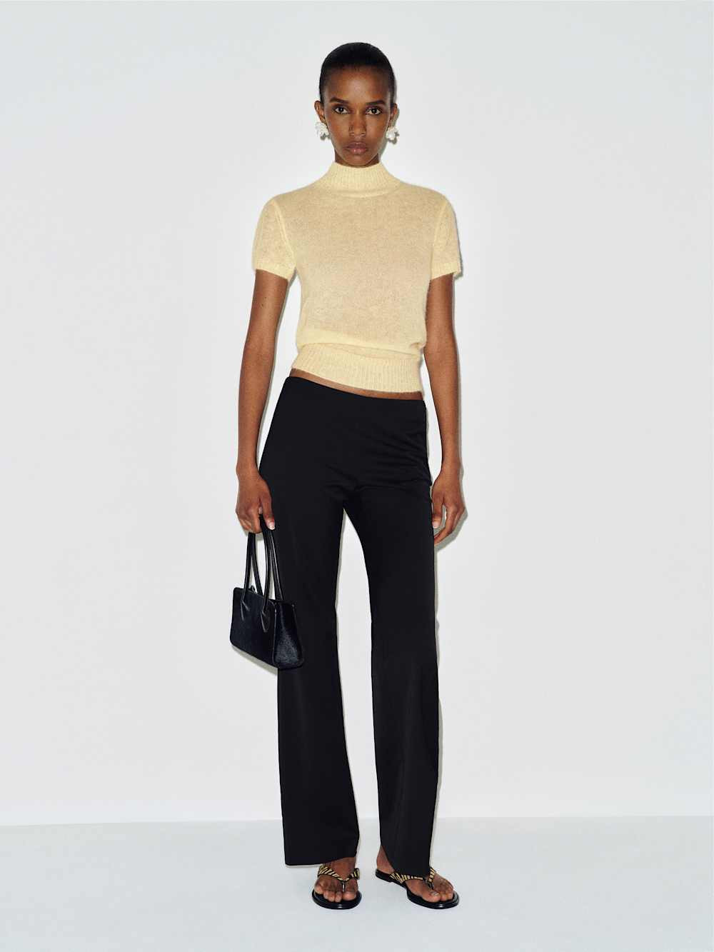 Laurel Sheer Alpaca Mock Neck | Reformation (Global)