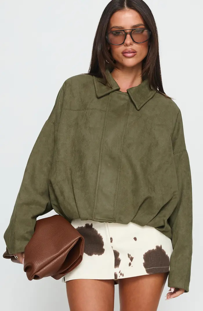 Enlightened Faux Suede Bomber Jacket | Nordstrom