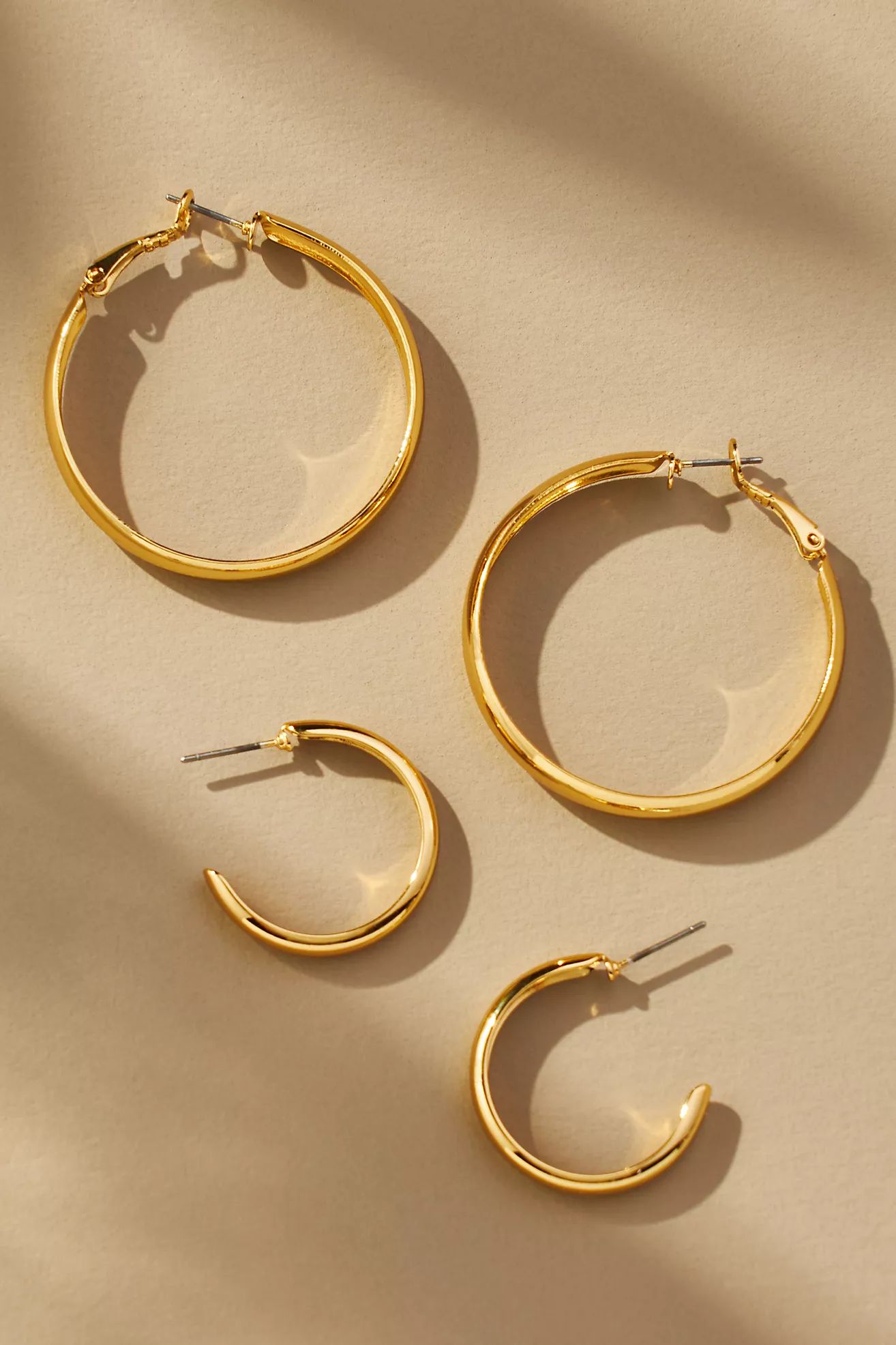 Set of Two Classic Hoop Earrings | Anthropologie (US)