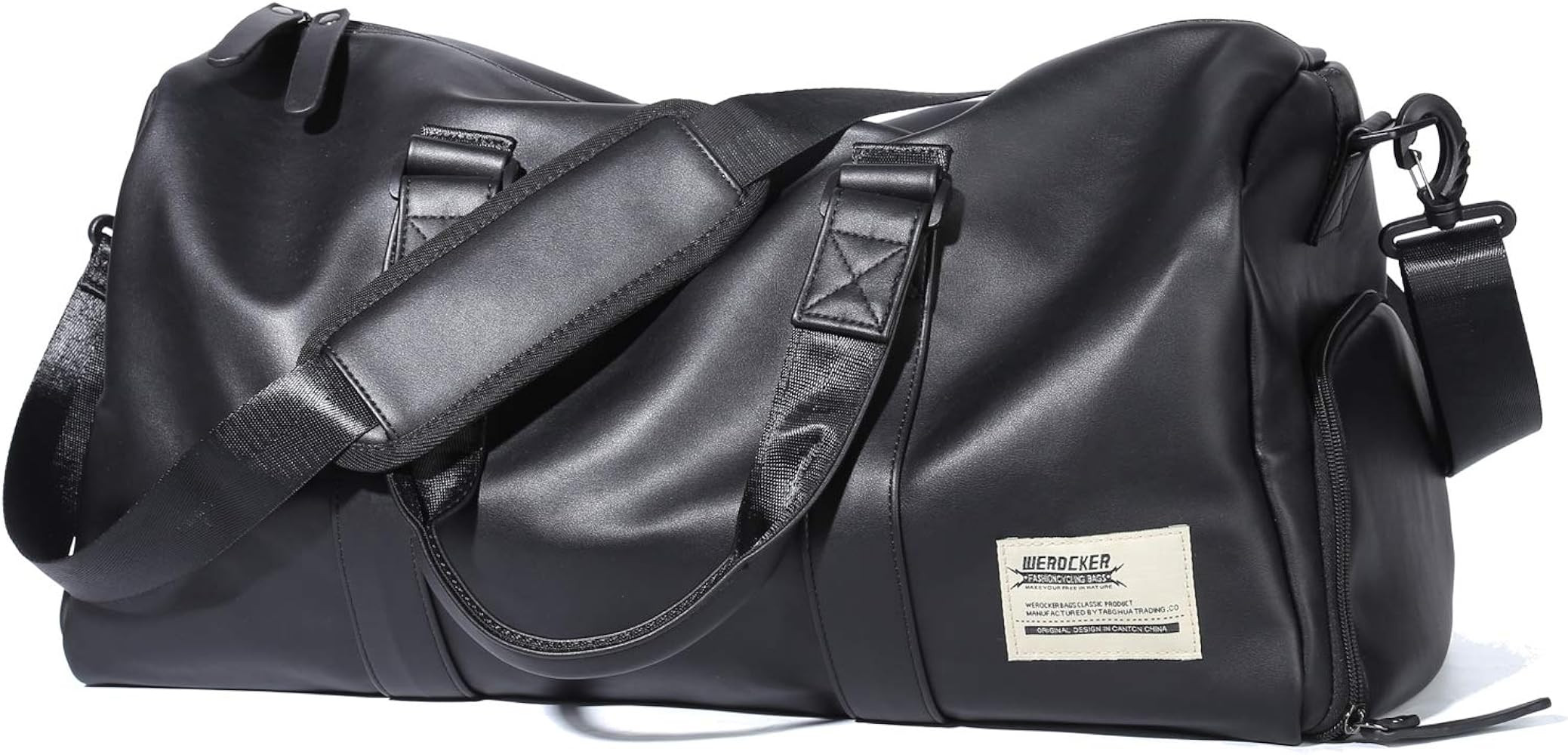 Gym Duffle Bag Waterproof Leather Large Sports Bags Travel Duffel Bags with Shoes Compartment Wet... | Amazon (CA)