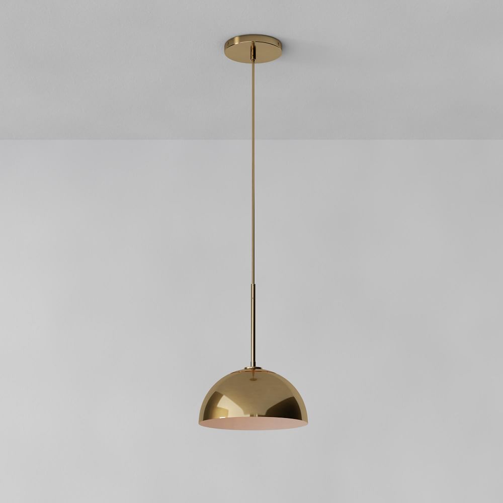 Sculptural Metal Hardwired Pendant&#160;(11.5&quot;&ndash;18&quot;) | West Elm (US)