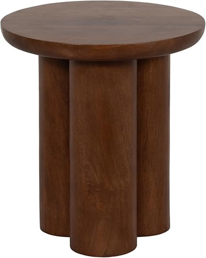 Sagebrook Home Mesa auxiliar escandinava de madera de 18 pulgadas de alto en acabado marrón medi... | Amazon (US)