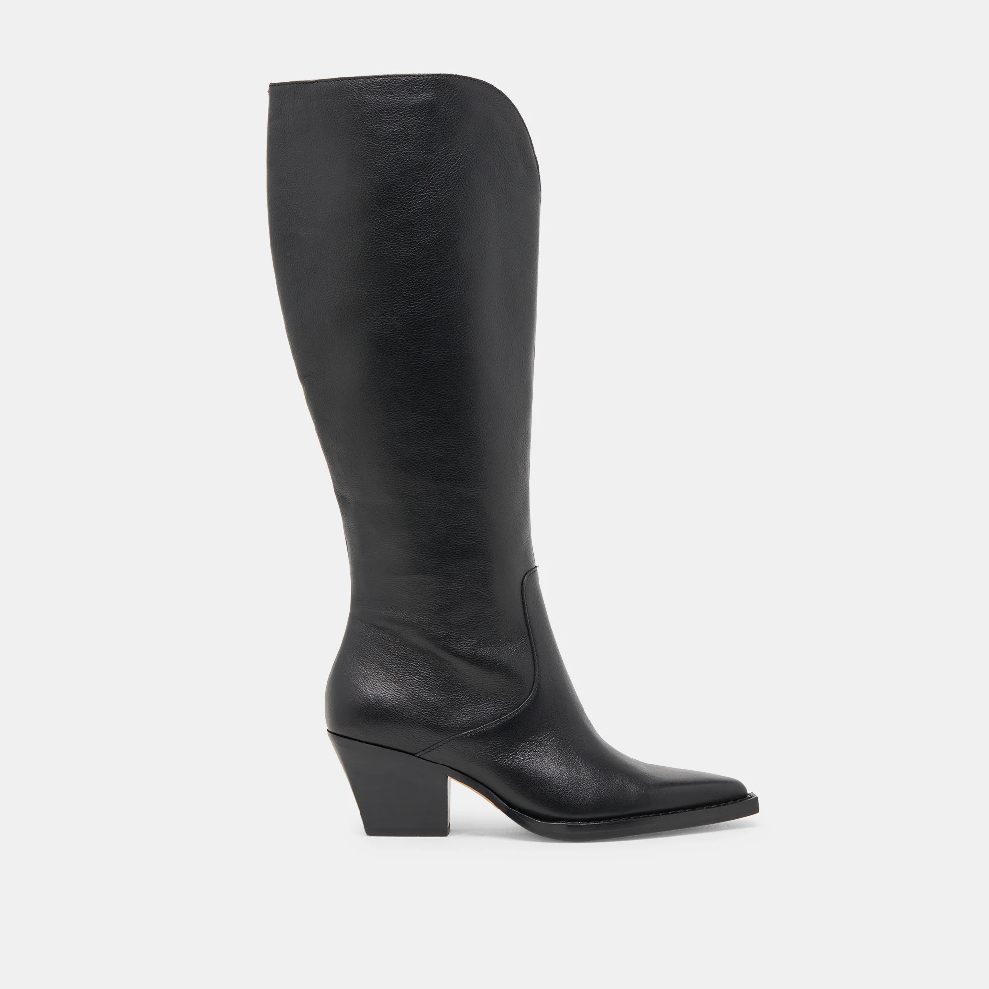 RAJ WIDE CALF BOOTS BLACK LEATHER | DolceVita.com
