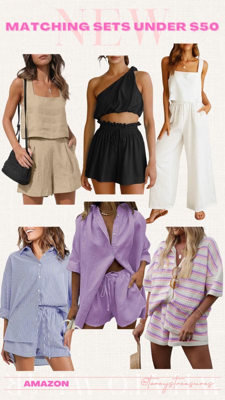 Amazon matching sets under $50! Perfect for spring and summer outfit ideas 

#LTKstyletip #LTKSeasonal #LTKfindsunder50