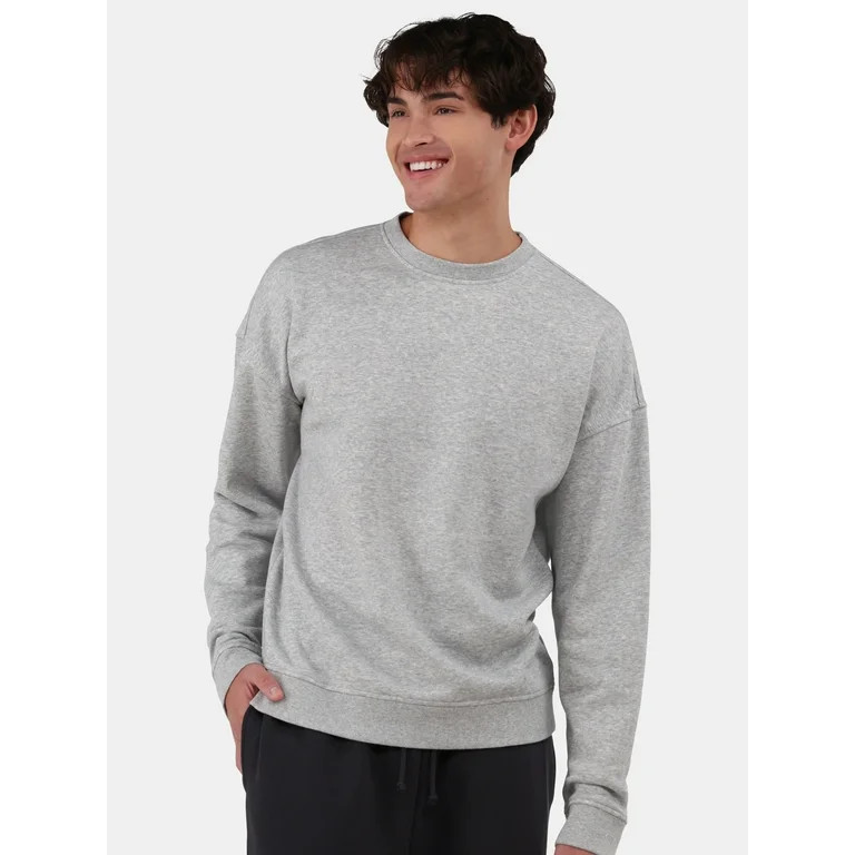 No Boundaries All Gender Fleece Crewneck Sweatshirt with Long Sleeves, Men's and Big Men’s | Walmart (US)
