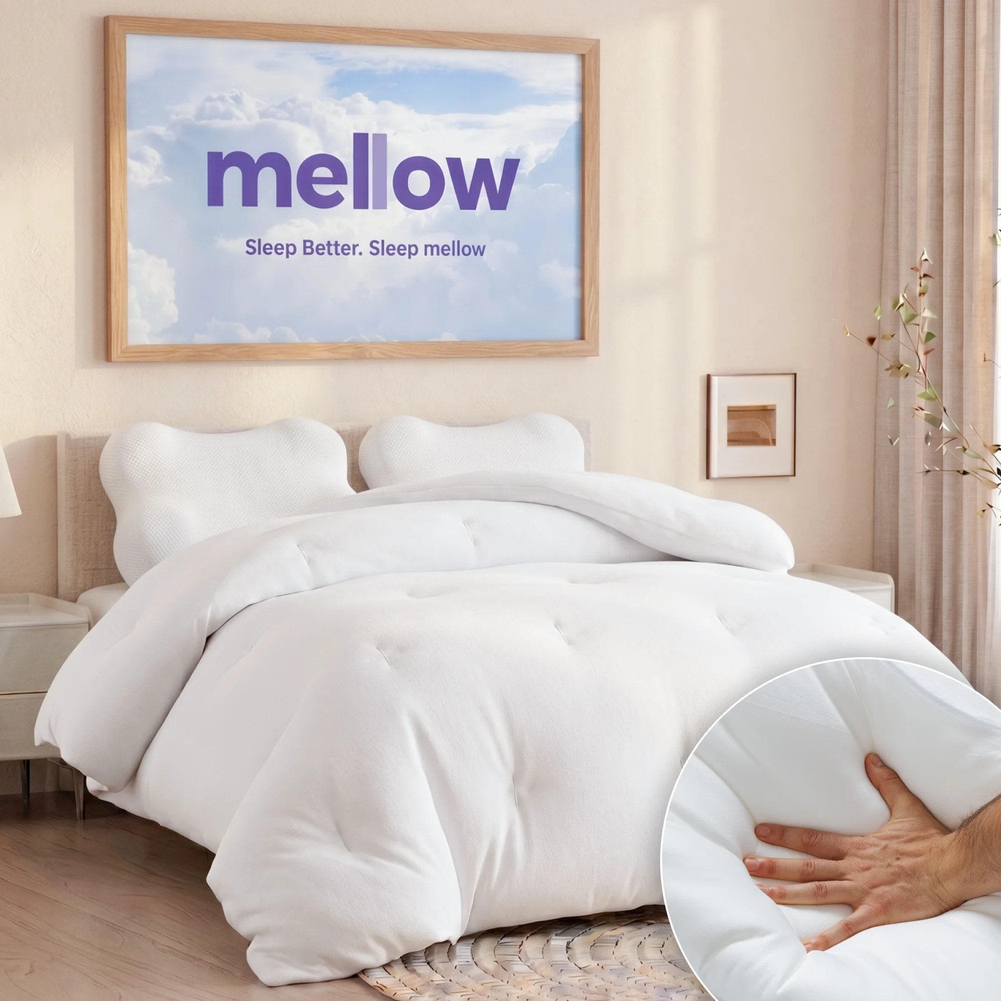Mellow Marshmellow Comforter King/Cal King - Extra Fluffy Double-Stuffed Down Alternative Duvet I... | Walmart (US)