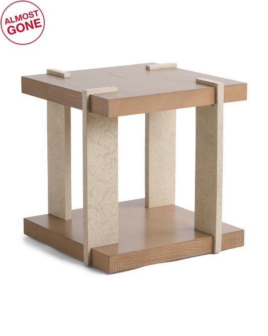 24in Catalina Ash Veneer Side Table | TJ Maxx