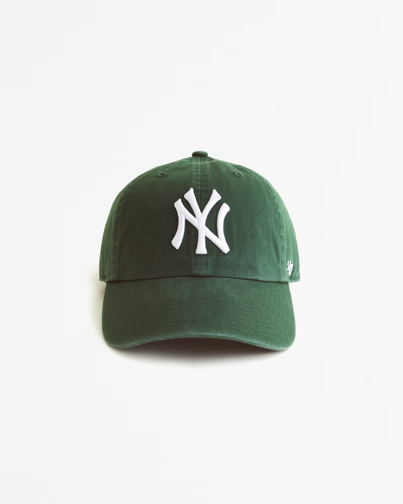 abercrombie kids boys new york yankees baseball hat in green - size 1 size | Abercrombie & Fitch (US)