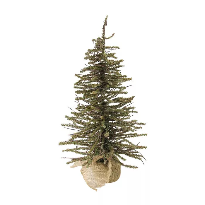 Northlight 1.5' Unlit Artificial Christmas Tree Warsaw Twig in Burlap Base | Target