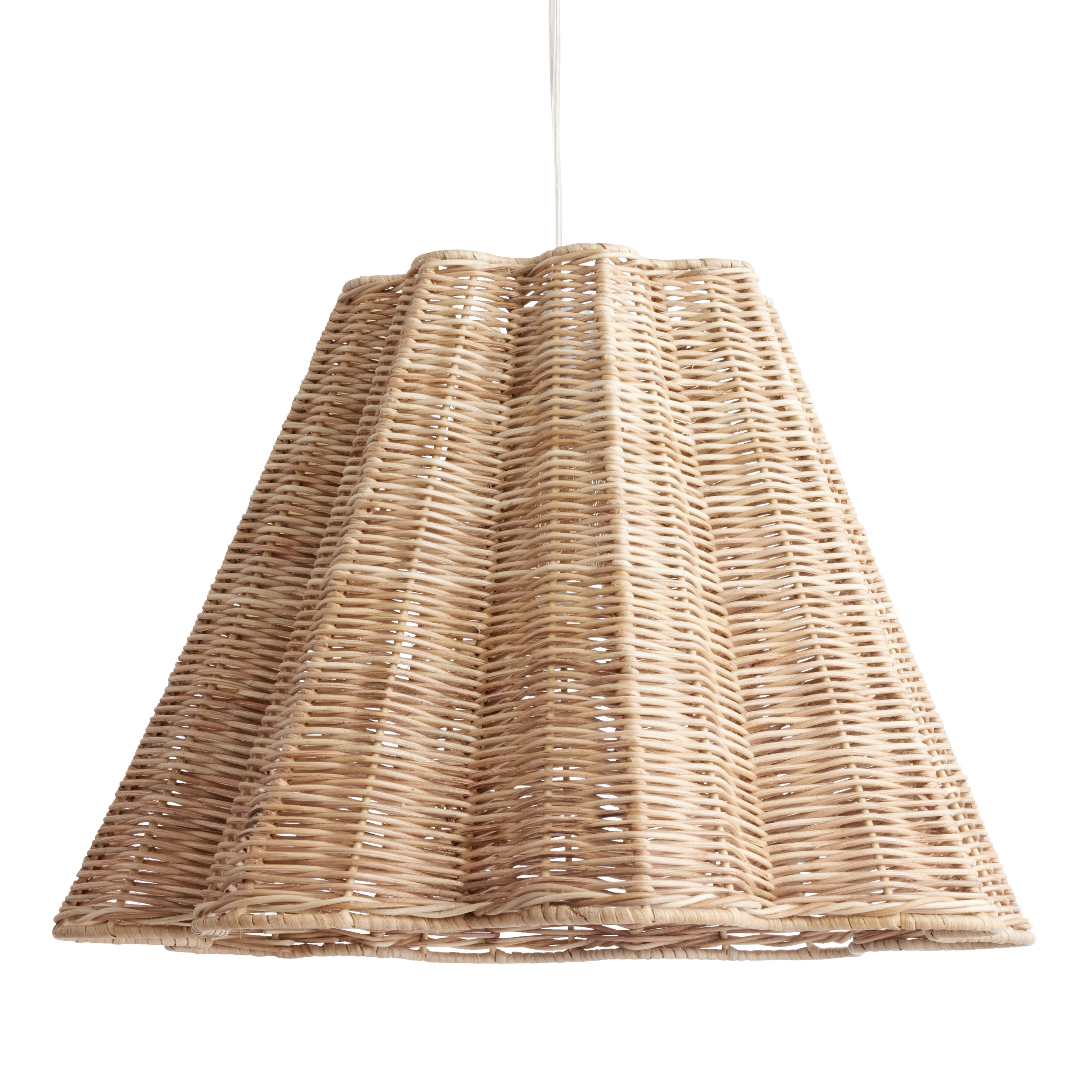 Paloma Natural Rattan Scalloped Pendant Shade | World Market