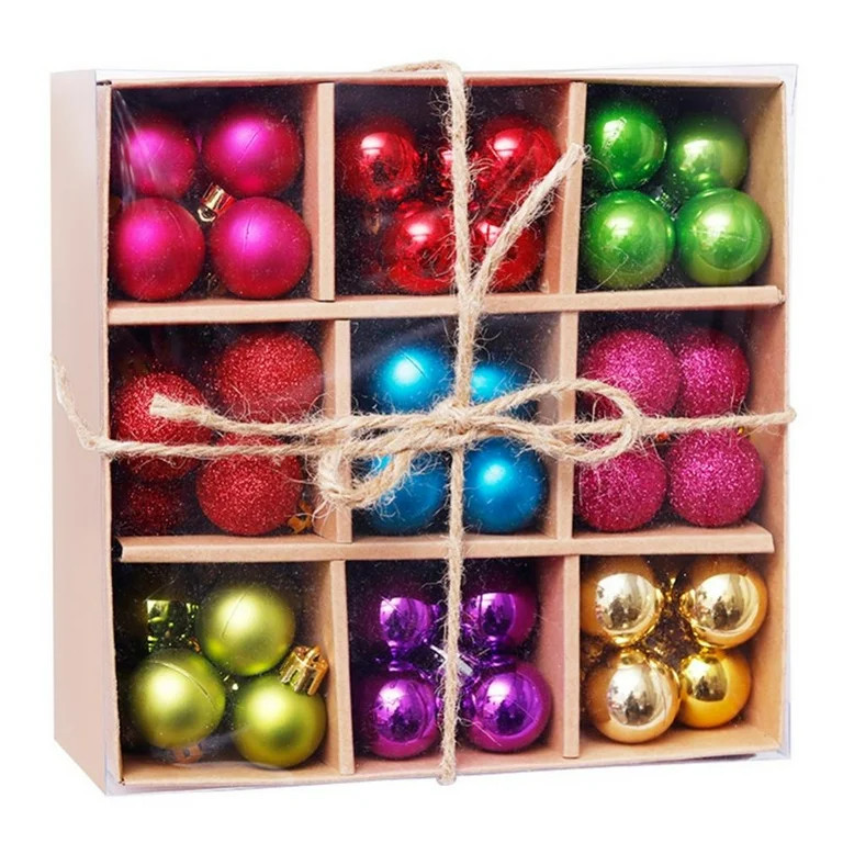 Colorful Christmas Ornaments Decorations Shatterproof Xmas Balls Ornament Sets Small Multicolored... | Walmart (US)