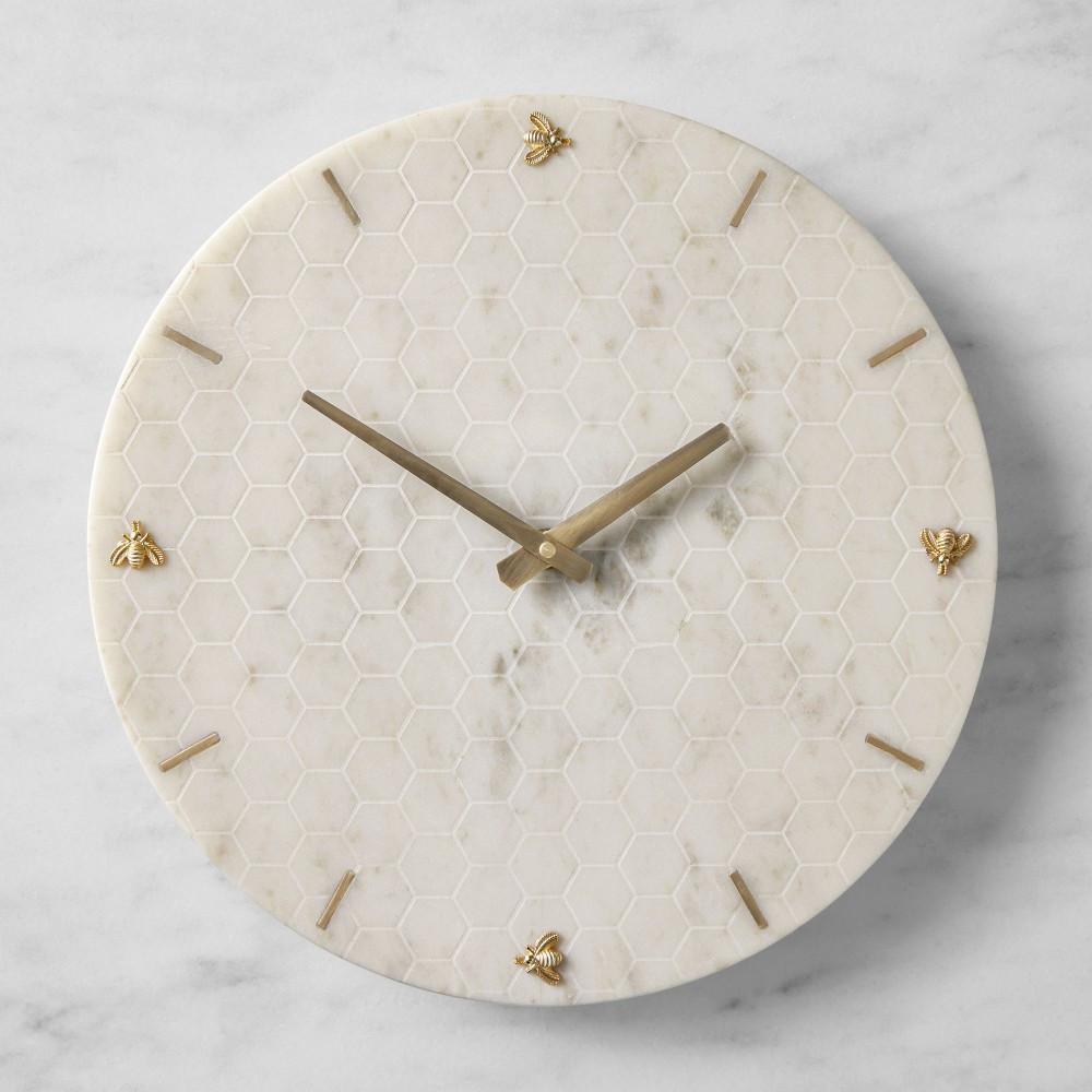Honeycomb Marble Clock | Williams-Sonoma