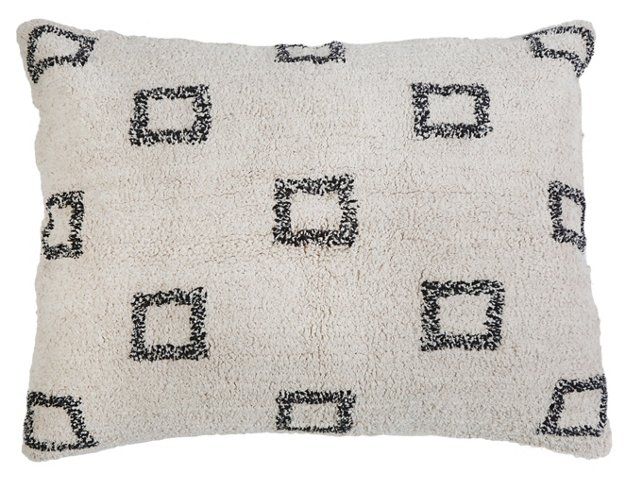 Bowie 28x36 Pillow, Ivory/Gray | One Kings Lane
