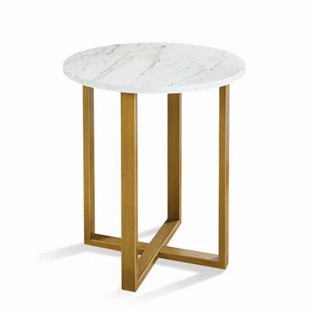 Better Homes & Gardens Lana Modern Side Table with Faux Marble Top, Ideal for Any Room | Walmart (US)