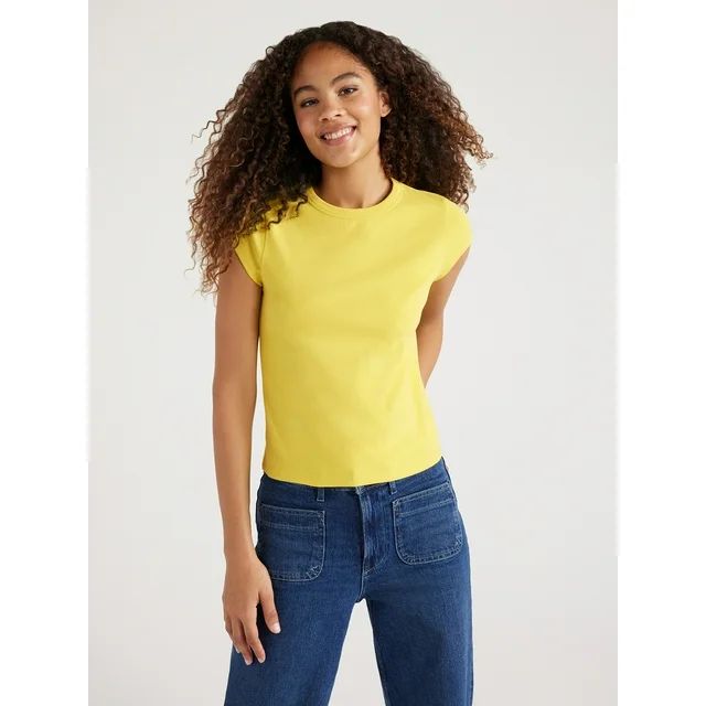 Free Assembly Women's Cap Sleeve Tee, Sizes XS-XXXL | Walmart (US)