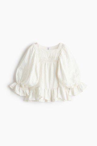 H & M - Puff-Sleeved Blouse - White | H&M (US + CA)