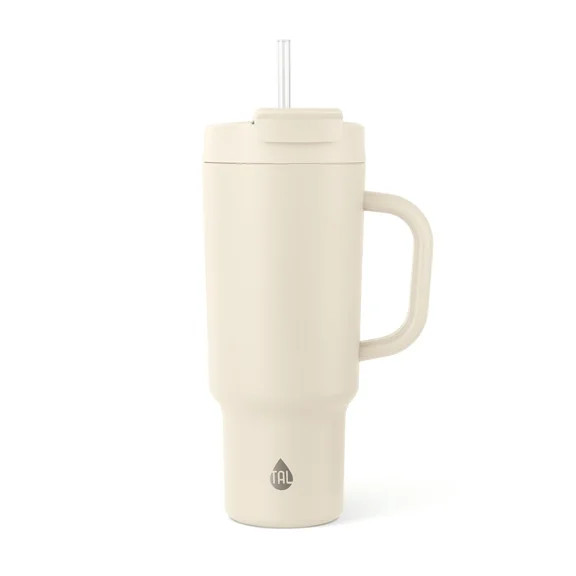 TAL 40oz Stainless Steel Hudson Tumbler with Straw, Cream | Walmart (US)