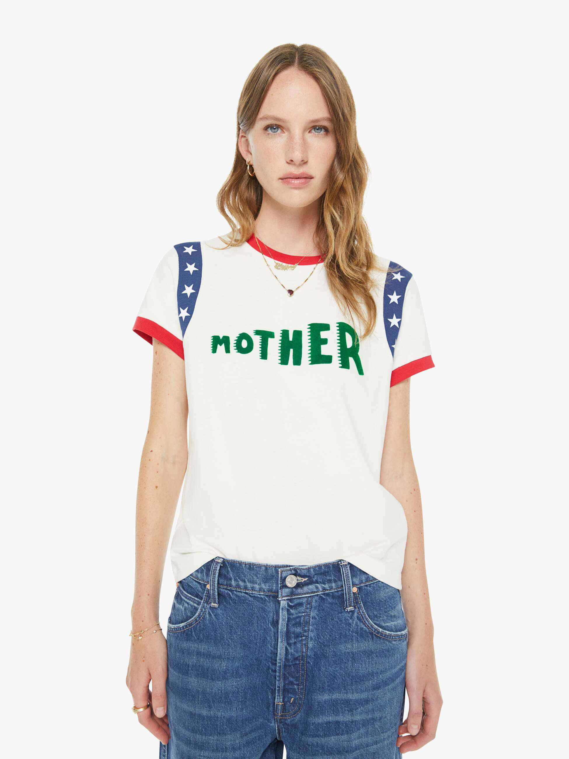 The Boxy Goodie Inset - MOTHER Stars | Mother Denim