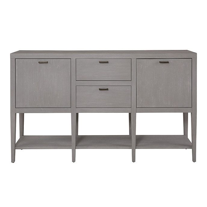 Mercato Sideboard & Bar Cabinet Distressed Greywash | Ballard Designs, Inc.