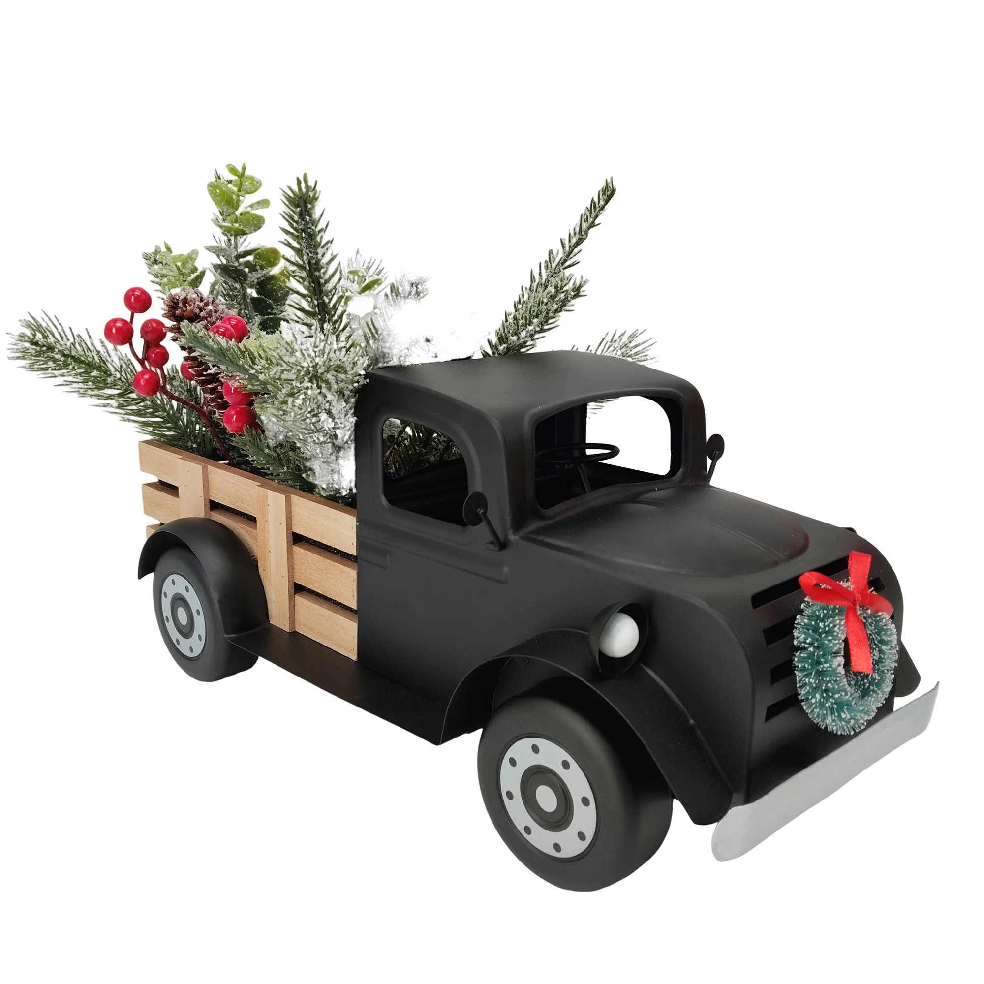 Holiday Time Black Truck with Greenary, HOLIDAY TIME PL LANTERN W/GREENERY | Walmart (CA)