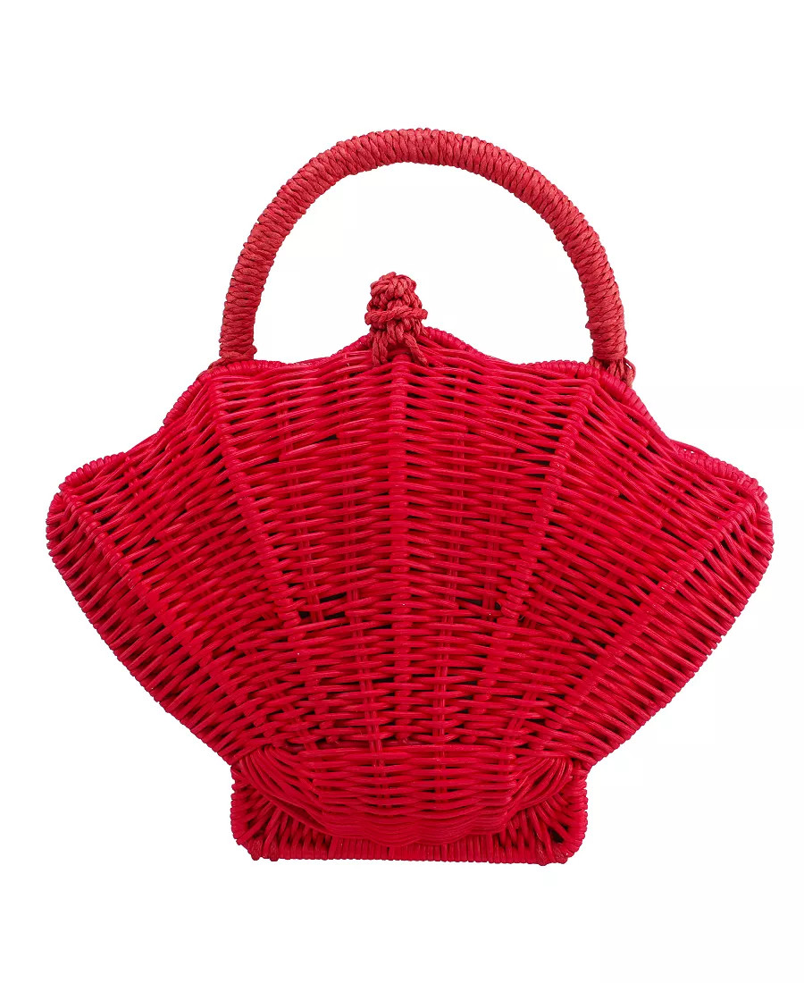 Rattan Shell Minaudiere Small Clutch Handbag | Macy's