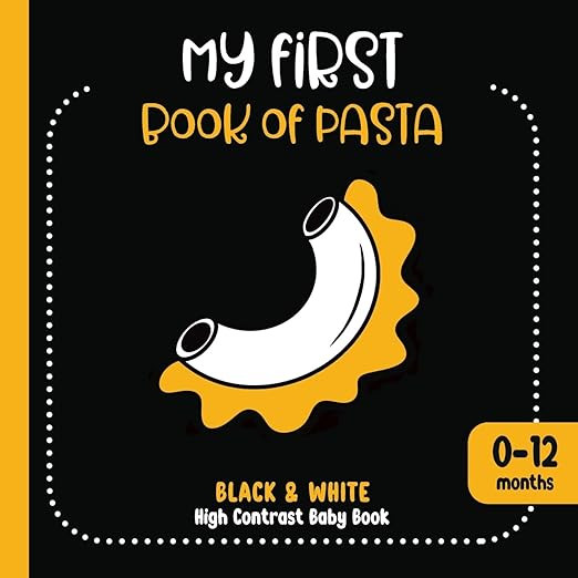 My First Book of Pasta: Black and White High Contrast Baby Book | Amazon (US)