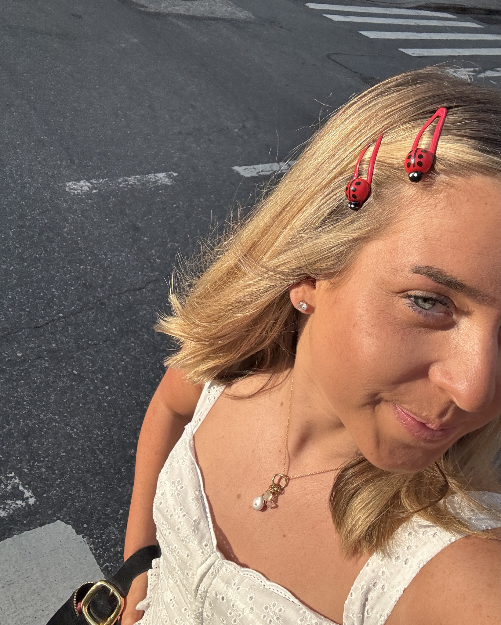 Ladybug red clip aesthetic with eyelet white top from Reformation! 🐞❤️

#LTKFallSale #LTKParties #LTKTravel