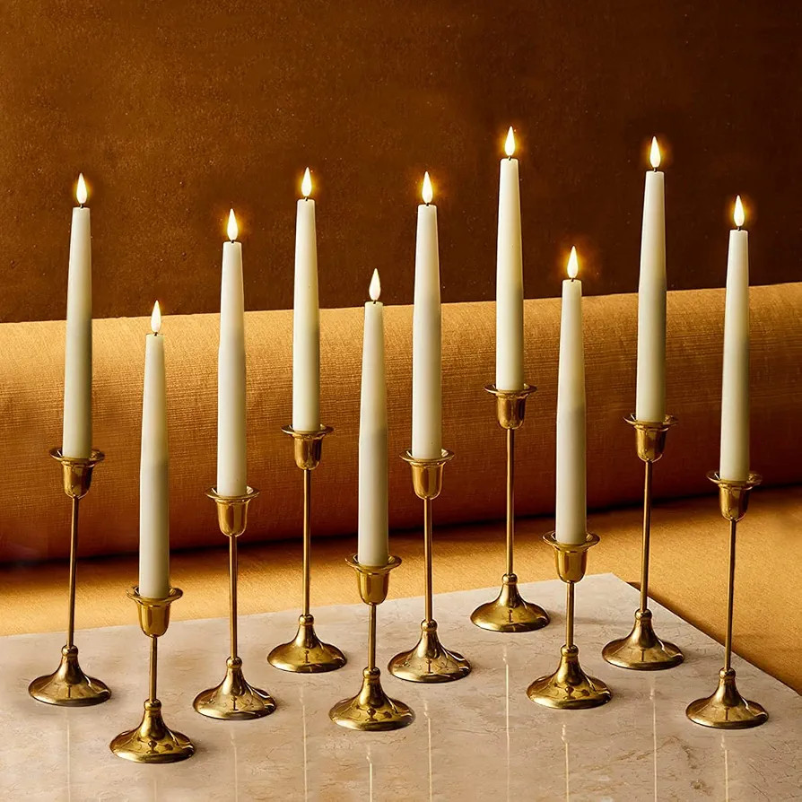 LampLust Flameless Candles with Remote Battery Operated Flickering Flameless Candles, 9in LED Can... | Amazon (US)