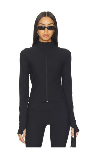 SPANX Spanxsmooth On Form Full Zip Jacket in Black. - size XL | Revolve Clothing (Global)