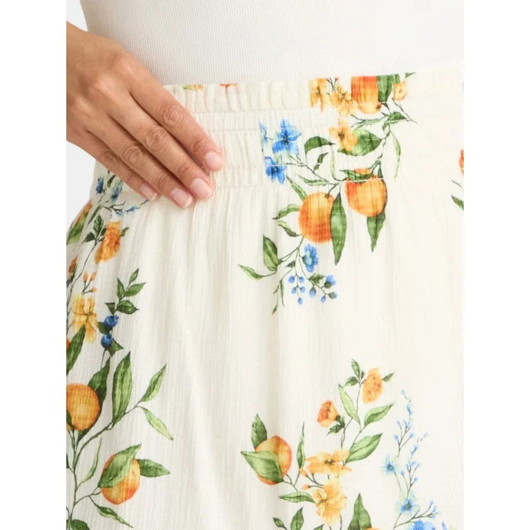 Time and Tru Women's Seersucker Fashion Skirt, Sizes XS-XXXL | Walmart (US)
