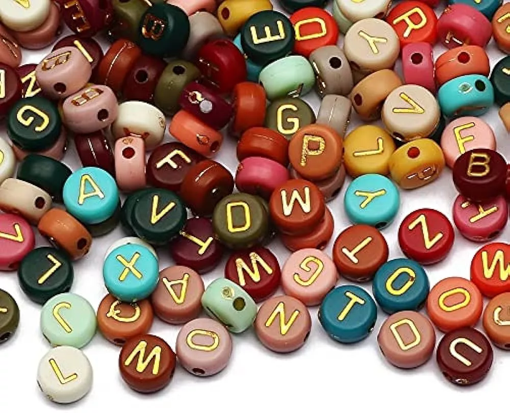  TOAOB 1000pcs Acrylic Letter Beads for Jewelry Making