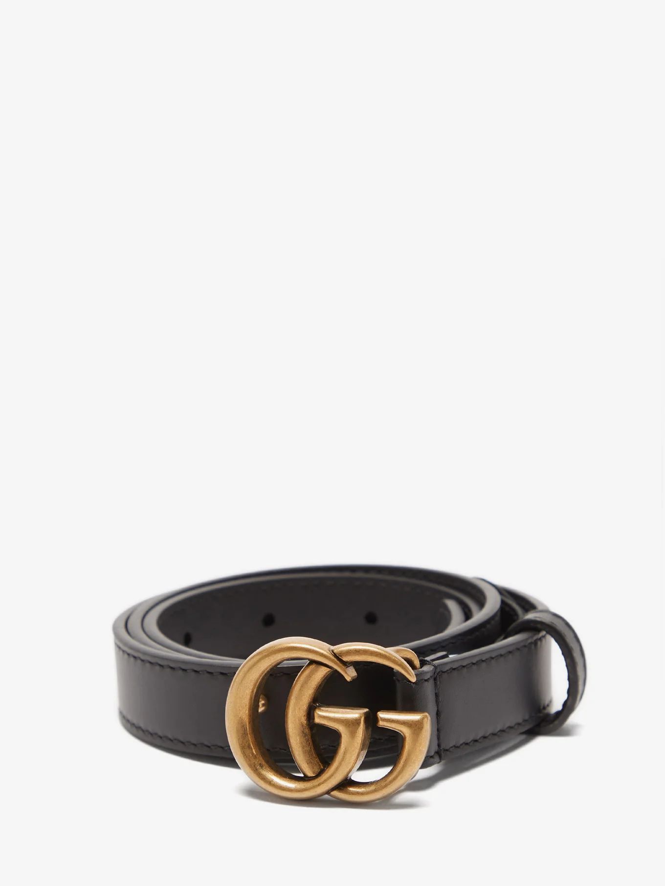 GG-logo leather belt | Matches (US)