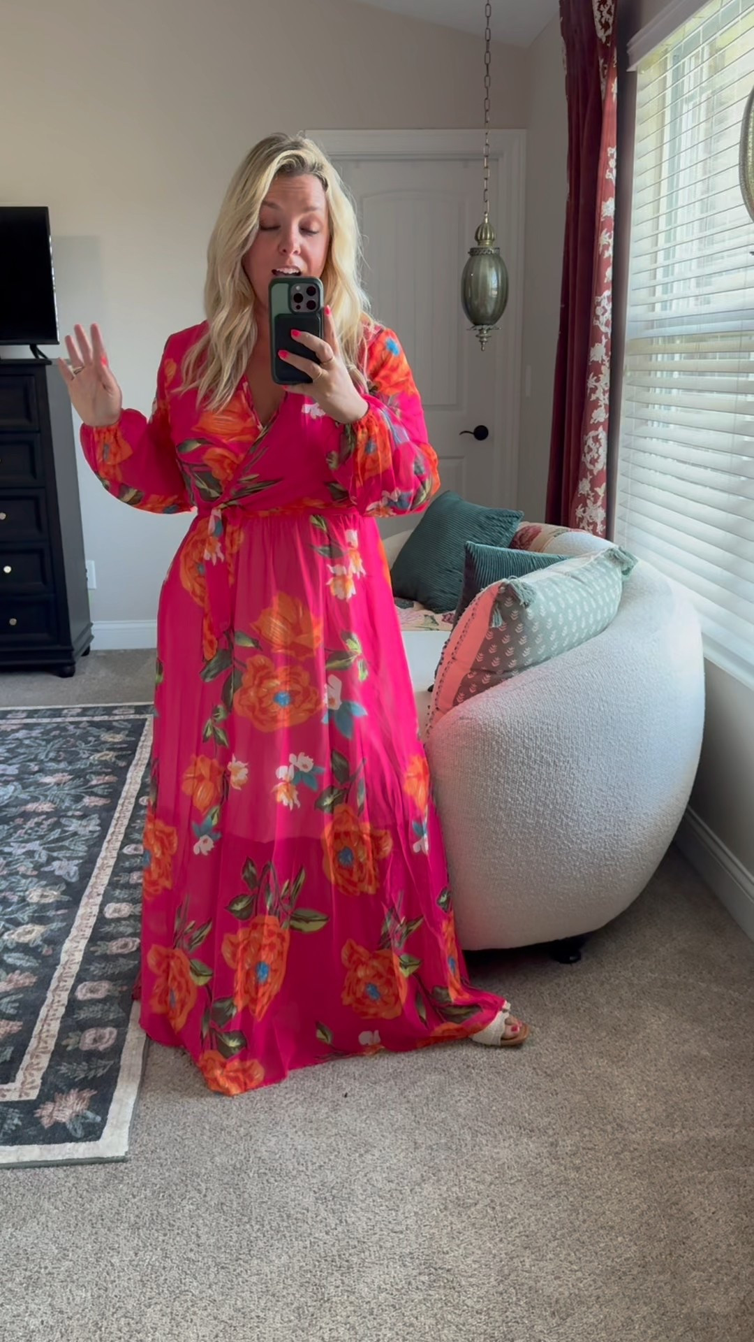 This sheer long sleeve floral maxi dress is also lined so it’s not see through! Wearing my true Large & it’s petite friendly, I’m 5’2”! Amazon for the win!

#LTKMidsize #LTKPetite #LTKFindsUnder50