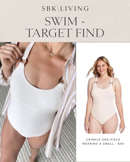 SWIM \ my favorite one piece swimsuit from Target! A break crinkle look-for-less. Wearing a small🤍

Pool
Beach
Vacation 

#LTKSeasonal #LTKFindsUnder50 #LTKSwim