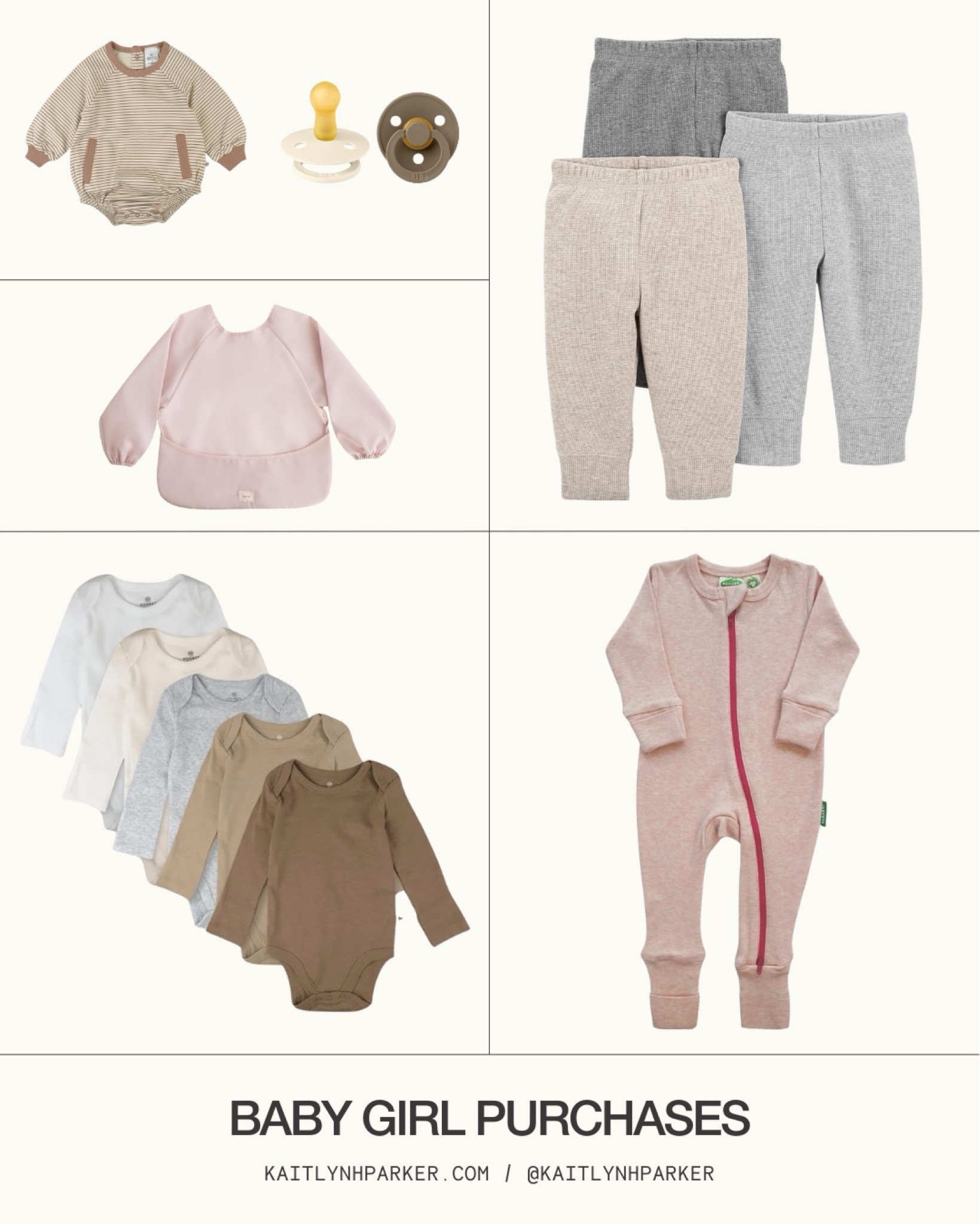 neutral & sweet pink baby girl basics for fall 🍂