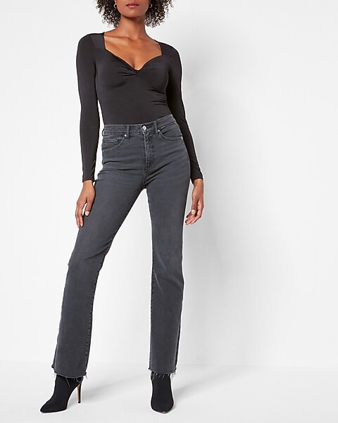 Body Contour Silky Twist Front Thong Bodysuit | Express