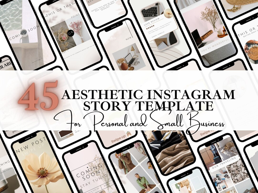 Instagram Story Template in Canva for Business. Blog and Personal Use Aesthetic Templates - Etsy | Etsy (US)