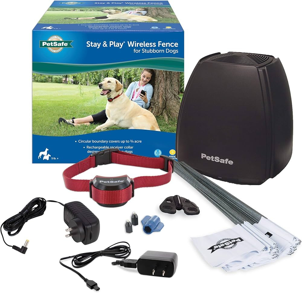 PetSafe Stay & Play Wireless Pet Fence for Stubborn Dogs – No Wire to Bury – Covers 3/4-Acre ... | Amazon (US)