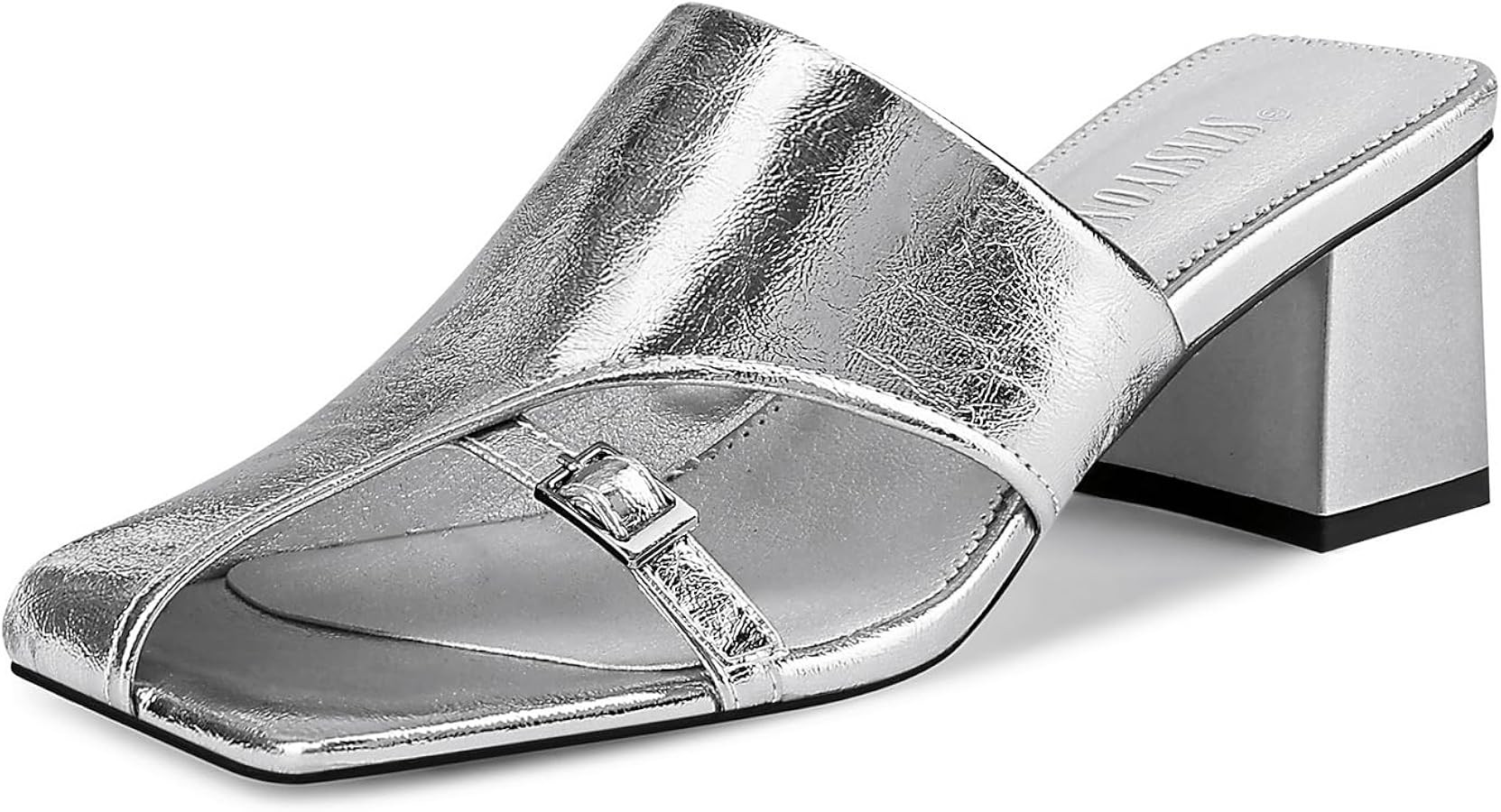 Women Heeled Mules Half-Toe Block Heel Sandals Comfortable Pumps | Amazon (US)