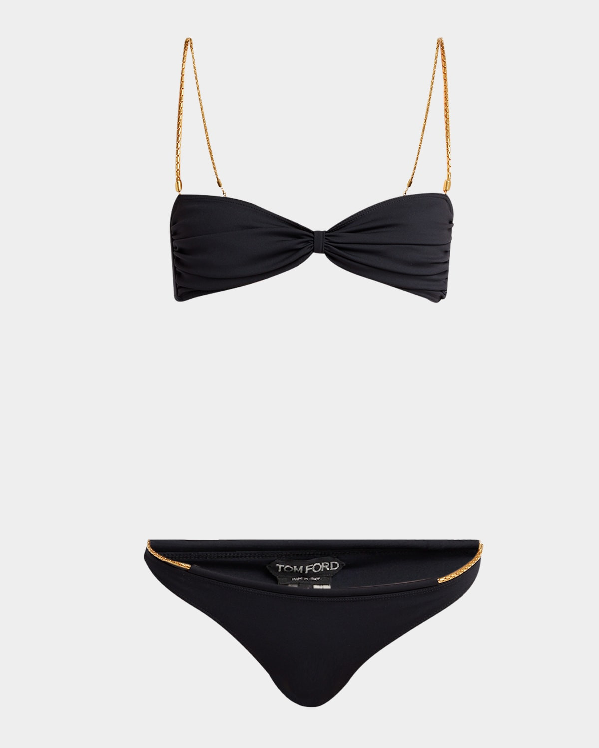 Chain Strap Bandeau Bikini Set | Neiman Marcus