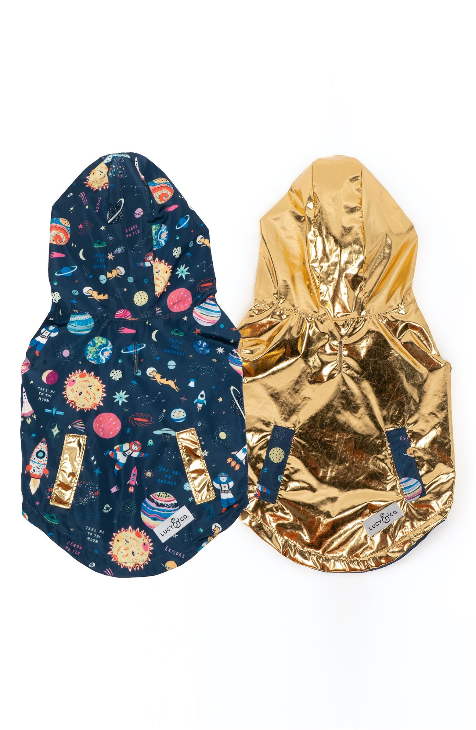 Lucy & Co. Outta This World Reversible Hooded Dog Jacket | Nordstrom | Nordstrom