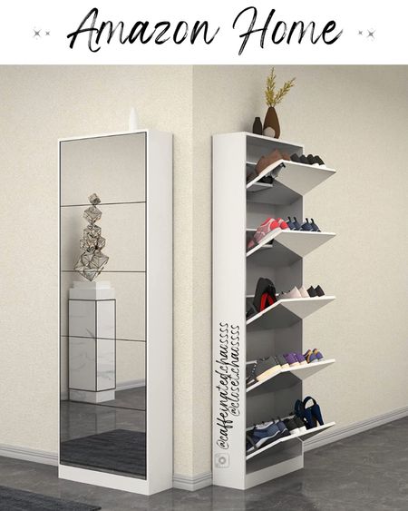 Organized life Mirror Shoe Cabinet, Wooden Shoe Organizer with 5 Tier, Full Length Mirror Shoe Rack, Shoe Cabinet for Entryway

Love 

#LTKSale #LTKFind #LTKhome