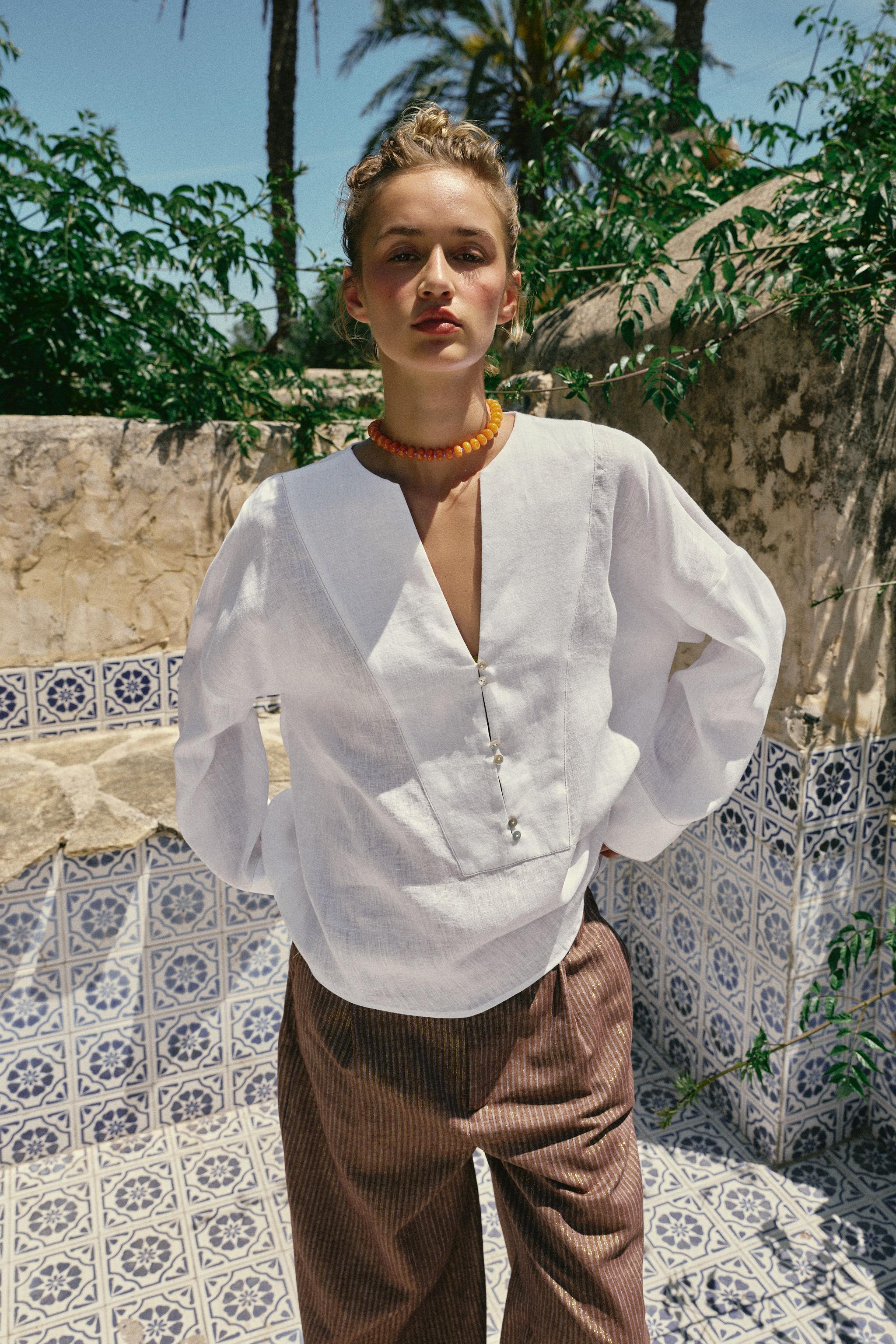 100% LINEN KIMONO SHIRT | Zara UK